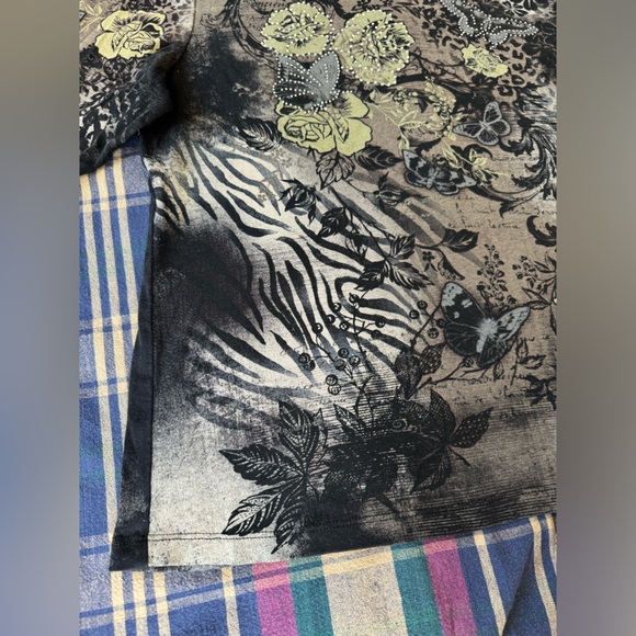 Cactus Y2K Floral Rhinestone Top - Picture 9 of 11